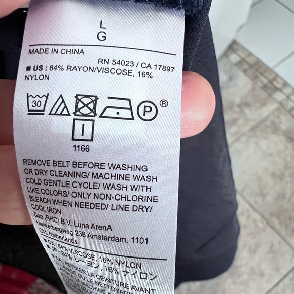 NWT Banana Republic Shirt dress Size L w belt. Navy blue - Picture 10 of 10